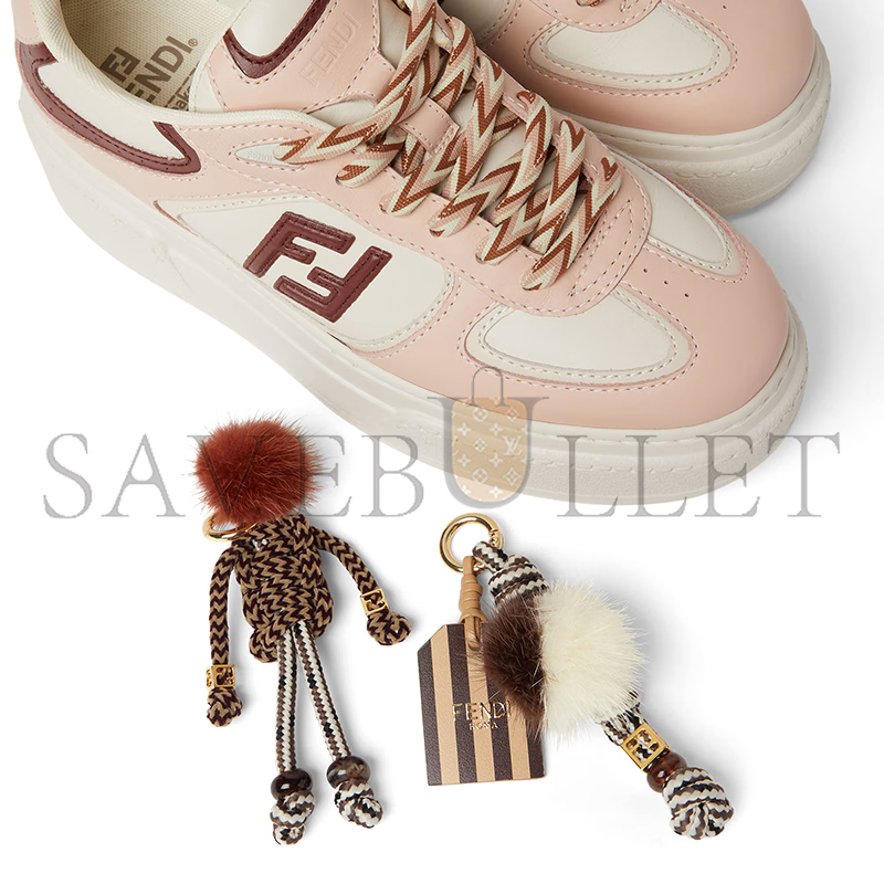 FENDI MATCH LOW TOP PLATFORM SHOES IN PINK LEATHER 8E8721AY9NF1TPW